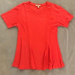 NWOT Anthropologie Fit & Flare Red Shirt Small Bordeaux